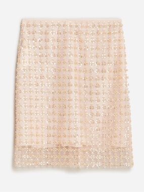 J.Crew Collection Layered Sequin Skirt Nude Gold Size 12 NWT Sold Out